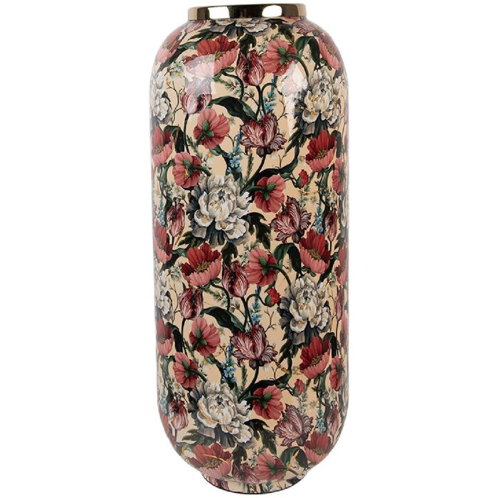 Clayre & Eef 66393 Vase Décoratif Beige Rose Ø 21x50 cm