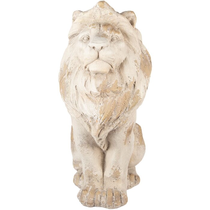 Clayre & Eef Décoration Lion 50x30x62 cm Beige Marron