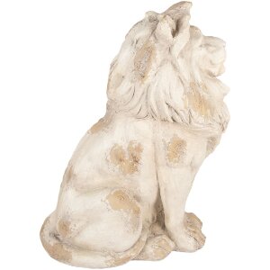 Clayre & Eef Décoration Lion 50x30x62 cm Beige Marron