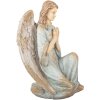 Clayre & Eef Décoration Ange 34x36x55 cm Beige-Bleu