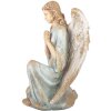 Clayre & Eef Décoration Ange 34x36x55 cm Beige-Bleu