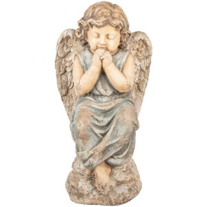 Clayre & Eef Décoration Ange 32x23x56 cm Beige/Gris 5MG0088
