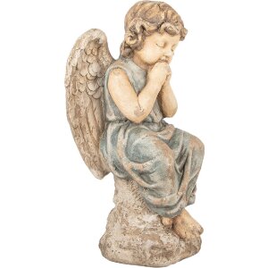 Clayre & Eef Décoration Ange 32x23x56 cm Beige/Gris 5MG0088