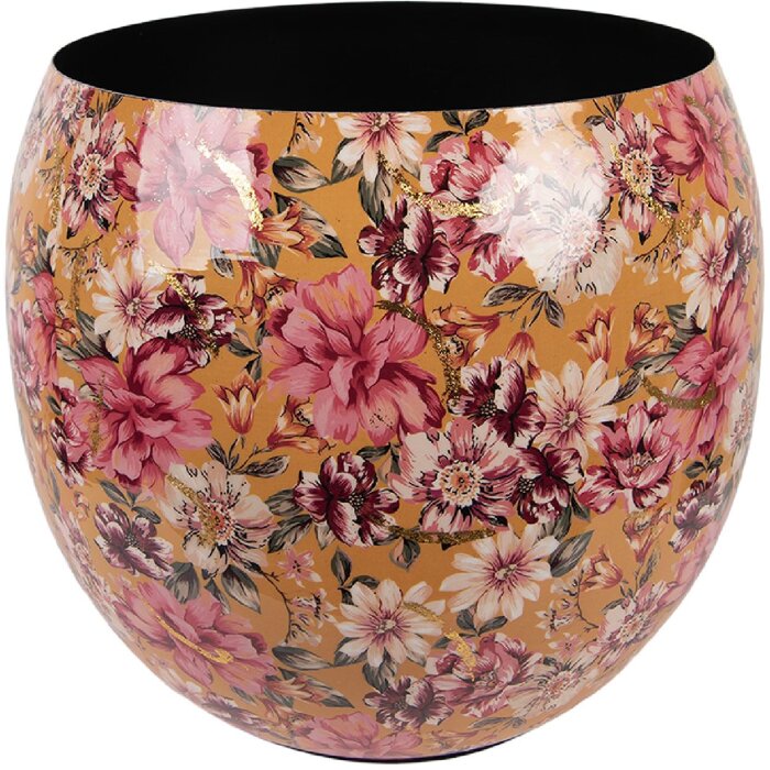 Clayre & Eef 66387 Vase Décoratif Jaune-Rose Ø 28x25 cm