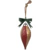 Clayre & Eef 6Y5926 Boule de Noël 15x12x36 cm Rouge-Or