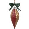 Clayre & Eef 6Y5926 Boule de Noël 15x12x36 cm Rouge-Or