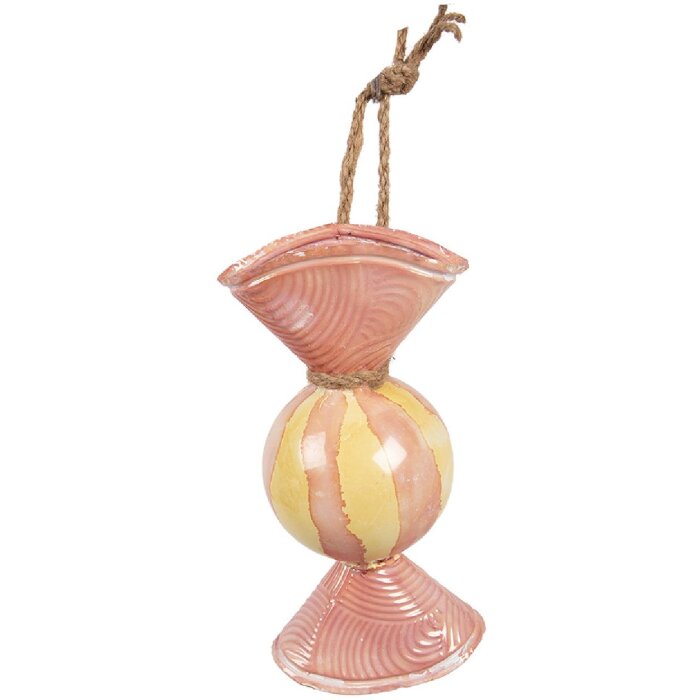 Clayre & Eef Décoration Bonbons 10x8x21 cm Rose Jaune