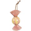 Clayre & Eef Décoration Bonbons 10x8x21 cm Rose Jaune
