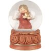 Clayre & Eef 66406 Boule à Neige Ange Rouge Brun 5x7 cm