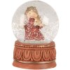 Clayre & Eef 66406 Boule à Neige Ange Rouge Brun 5x7 cm
