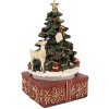 Clayre & Eef Boîte à Musique Sapin de Noël 11x19 cm