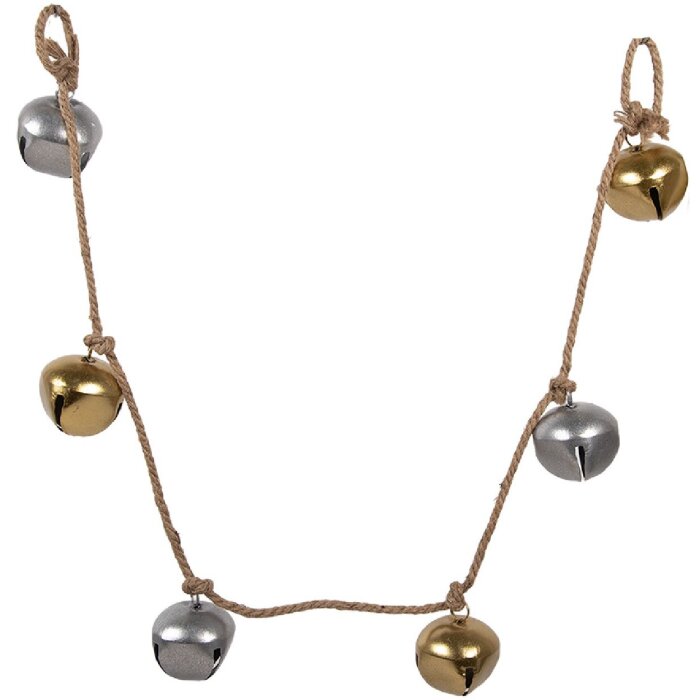 Clayre & Eef Carillon Décoratif Doré Argenté 135cm