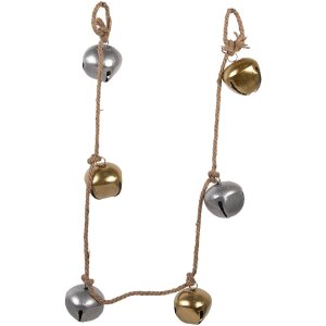 Clayre & Eef Carillon Décoratif Doré Argenté 135cm