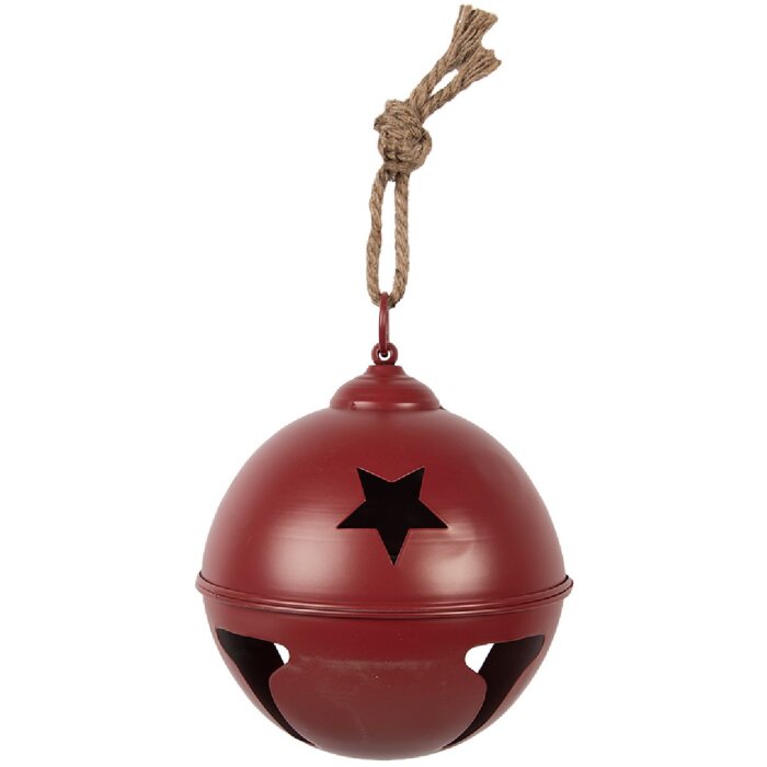 Clayre & Eef Décoration Sonnette 12x12 cm Rouge/Marron