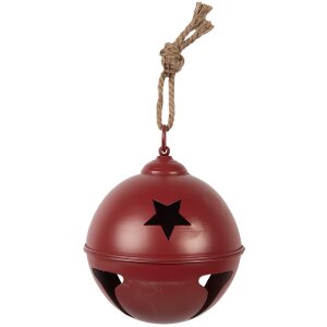 Clayre & Eef Décoration Sonnette 12x12 cm Rouge/Marron