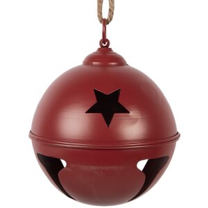 Clayre & Eef Décoration Sonnette 12x12 cm Rouge/Marron