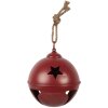 Clayre & Eef Décoration Sonnette 12x12 cm Rouge/Marron