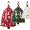 Clayre & Eef Ensemble de 3 Clochettes Décoratives Rouge Vert Blanc