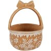 Clayre & Eef Panier Ø 15x21 cm Céramique Brun-Beige
