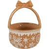 Clayre & Eef Panier Ø 15x21 cm Céramique Brun-Beige