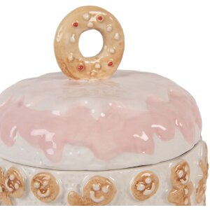 Clayre & Eef Pot à Provisions Céramique 18x18 cm avec Couvercle