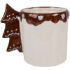 Clayre & Eef Tasse 400ml Blanc & Marron
