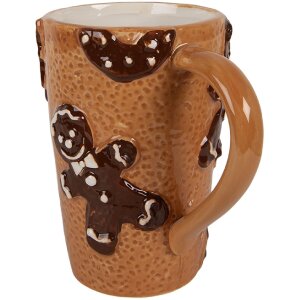 Clayre & Eef Mug Céramique 575ml Marron Beige...