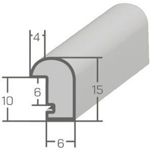 MendeFrames Cadre Photo Bois H003 Or 30x30 cm