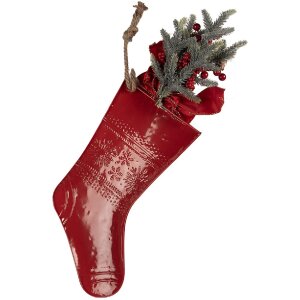 Clayre & Eef Décoration Chaussette Noël...