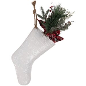 Clayre & Eef Chaussette de Noël 25x6x62 cm