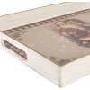 Clayre & Eef Ensemble de 3 Plateaux Beige-Rouge