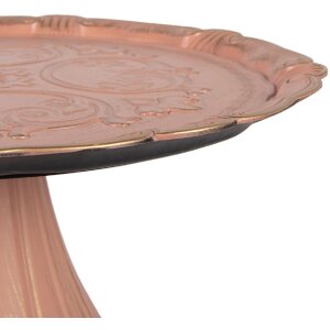 Clayre & Eef Plateau à Gâteau Or Rose 32x15 cm