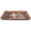 Clayre & Eef Plateau Décoratif 31x22x2 cm Marron-Rouge