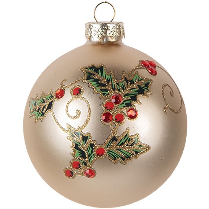 Clayre & Eef Boule de Noël Dorée Ø 8x8 cm