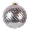 Clayre & Eef Boule de Noël Rose Argenté 10x10 cm