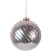 Clayre & Eef Boule de Noël Rose Argenté 10x10 cm