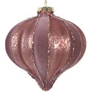 Clayre & Eef Boule de Noël Rose 10 cm