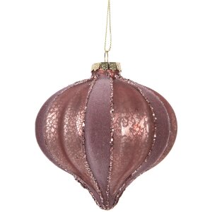 Clayre & Eef Boule de Noël Rose 10 cm