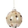 Clayre & Eef Boule de Noël Beige 8x8 cm