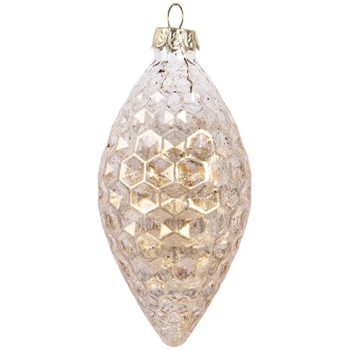 Clayre & Eef Boule de Noël Dorée Ø 6x12 cm