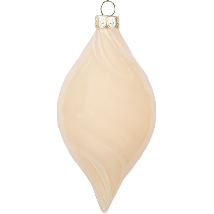 Clayre & Eef Boule de Noël Beige 7x13 cm