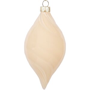 Clayre & Eef Boule de Noël Beige 7x13 cm