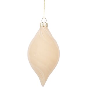 Clayre & Eef Boule de Noël Beige 7x13 cm