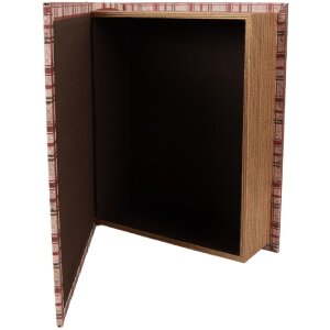 Clayre & Eef Boîtes en Forme de Livre 3 Pièces Marron/Rouge