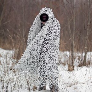Buteo Photo Gear Filet Camouflage 3D Feuilles Neige 1,5x3 m