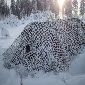 Buteo Photo Gear Filet Camouflage 3D Feuilles Camo Neige 2,4x3 m