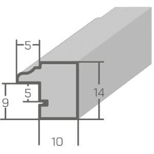 MendeFrames Cadre Bois H007 Verre Musée 45x60 cm Noyer Bordure Dorée