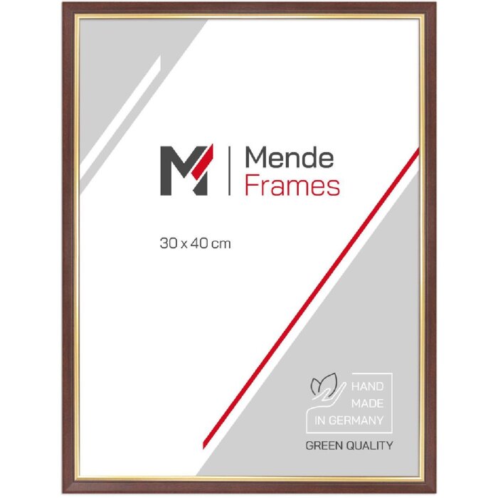 MendeFrames H007 Cadre Photo Noyer Musée 5x7 cm Doré