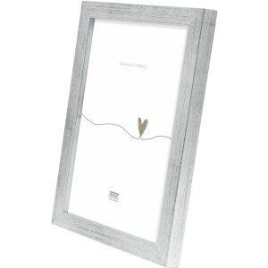 Cadre photo en bois Deknudt S243D antiksilber 18x24 cm