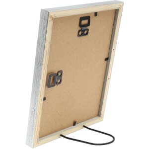 Cadre photo en bois Deknudt S243D antiksilber 18x24 cm